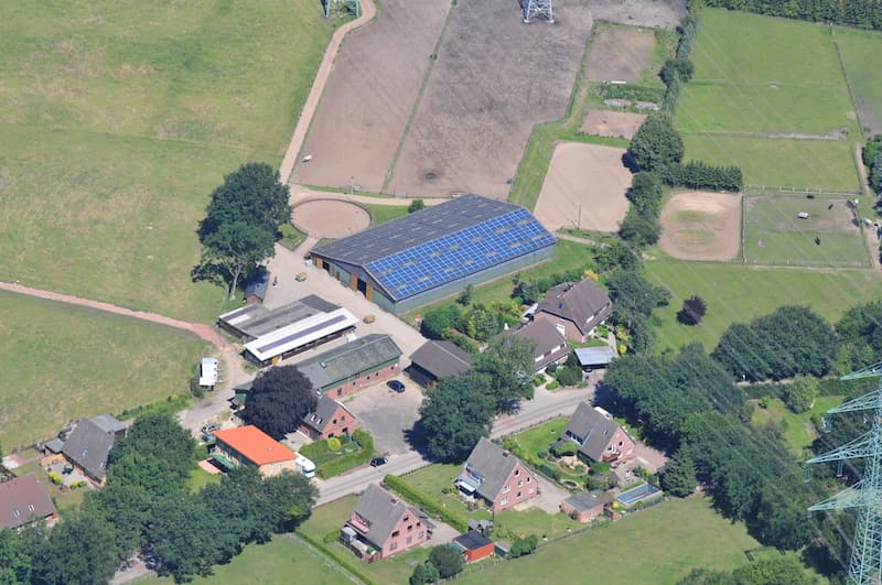 Reitstall Grüner Weg von oben